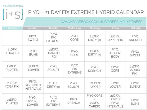 21 day fix extreme workout calendar - viewerloxa