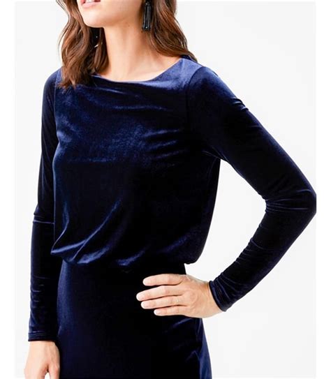 Midnight Velour Jersey Slim Blouson Dress WoolOvers US