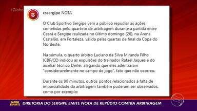 Globo Esporte Se Diretoria Do Sergipe Emite Nota De Rep Dio Contra