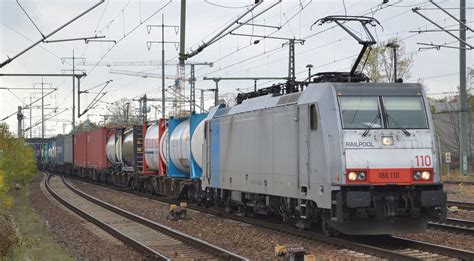 RTB CARGO GmbH Düren D mit der Railpook 186 110 NVR Nummer 91 80