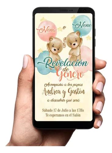 Invitaci N Digital Tarjeta Imprimible Revelacion De Genero En Venta En