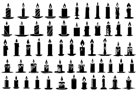 Candle Silhouette Vectors Candle Svg Bundle