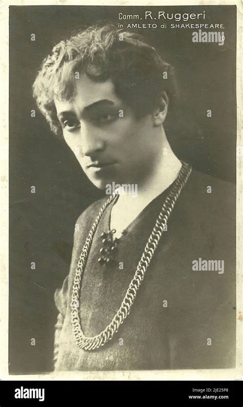 Portrait Of Ruggero Ruggeri In Amleto 003 Italian Silent Cinema Era