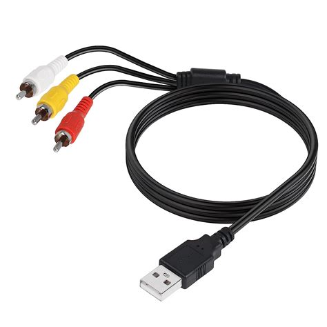 Usb To 3rca Cable Yacsejao 5 Feet15m Usb Male To 3 Rca Male Jack