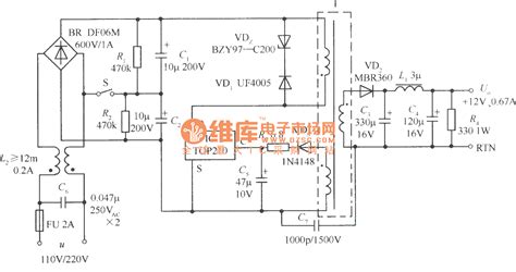 Switching regulated power supply using 110V (doubling voltage)/220V AC ...