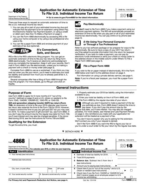 Irs Form 4868 Pdf Application To Fill And Download