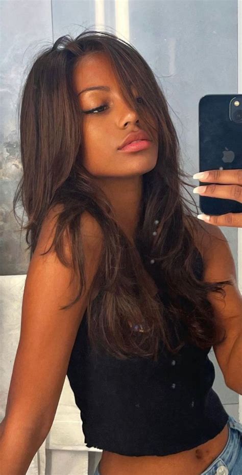 Brown Hair On Brown Skin Hair Color For Dark Skin Brown Hair Inspo