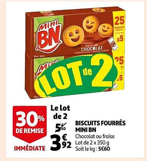 Promo Biscuits Fourr S Mini Bn Chez Auchan Icatalogue Fr