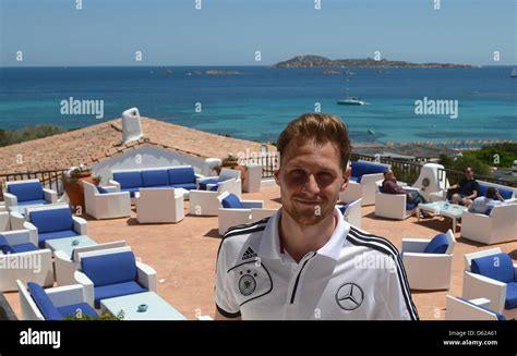 German National Soccer Player Benedikt Hoewedes Poses On The Terrace Of