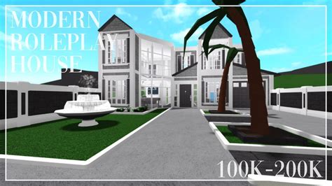 Modern Roleplay House 100k 200k Bloxburg Speedbuild Youtube