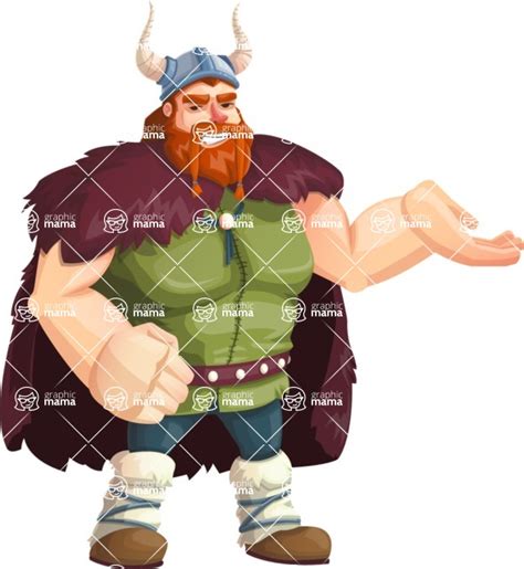 Viking Warrior Cartoon Vector Character Aka Bjorn Strong Showcase