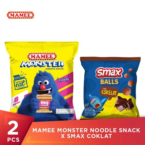 Jual Mamee Monster Noodle Snack X SMAX Coklat Shopee Indonesia