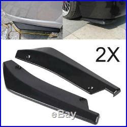 2x Car Rear Lip Bumper Spoiler Canard Diffuser Wrap Angle Splitter Anti