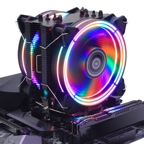 Alseye H120d Cpu Air Cooler Rgb Gaming Computer Case Fan 120mm With Pwm 4 Pin 6 Heat S Gaming