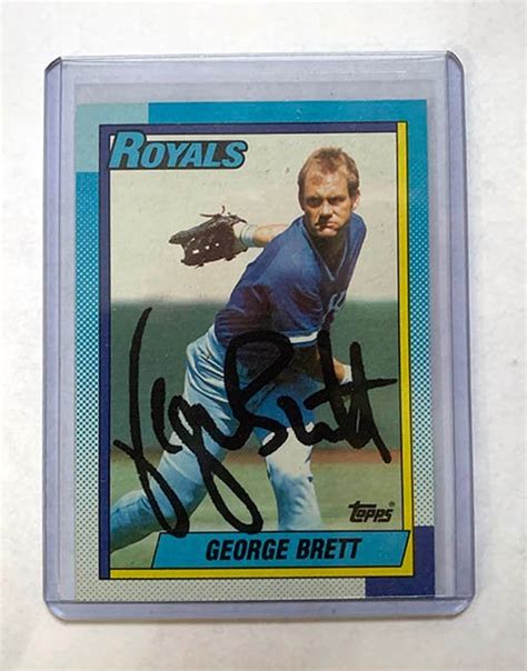 George Brett Autograph Includes 1990 Topps Baseball Card - Etsy