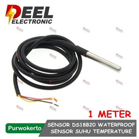 Jual SENSOR SUHU TEMPERATURE KABEL SENSOR DS18B20 WATERPROOF SENSOR