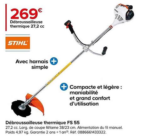 Offre Débroussailleuse Thermique Fs 55 Stihl chez Castorama