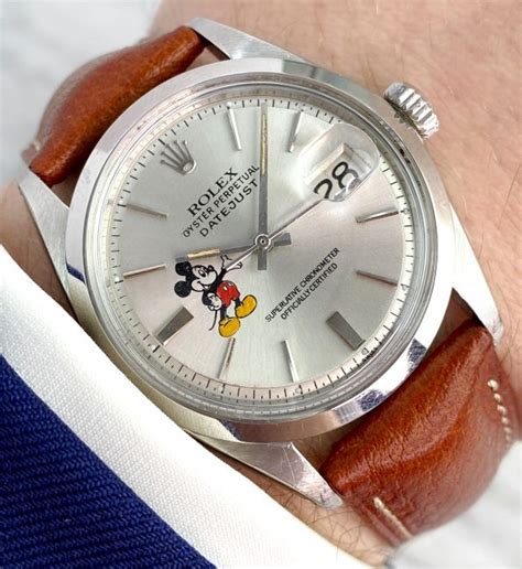 Custom Rolex Datejust 36mm Mickey Mouse Dial Vintage Automatic