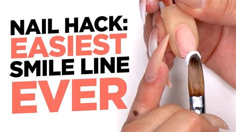 Nail Hack Easiest Smile Line Ever Youtube