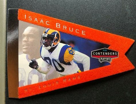 Playoff Contenders Isaac Bruce Orange Pennant St Louis Rams