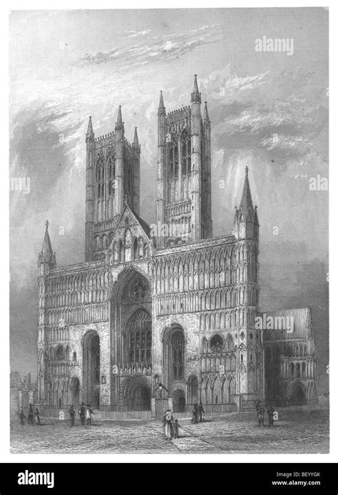 Lincoln Cathedral West Front Stock Photo Alamy