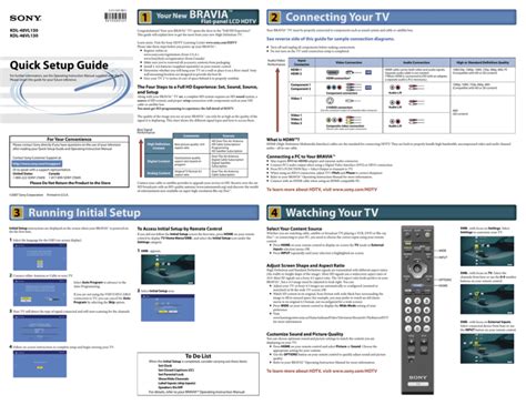 Quick Setup Guide Connecting Your Tv Watching Your Tv