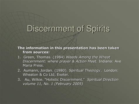 Discernment Of Spirits