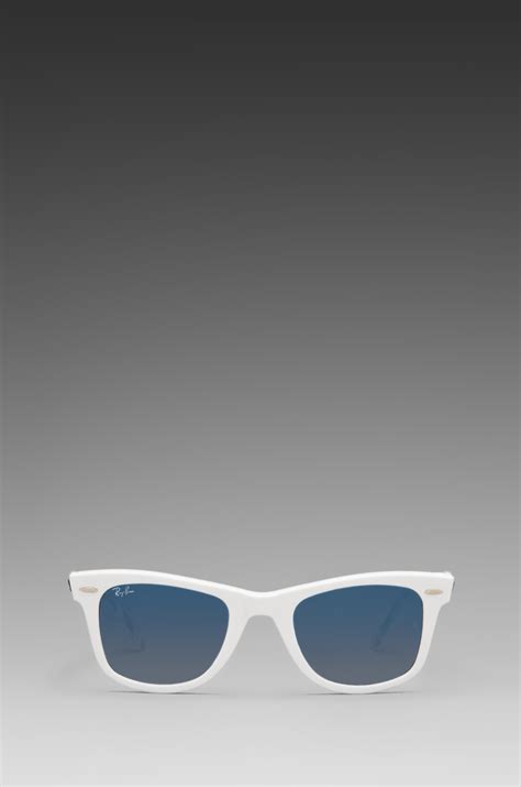 Ray Ban Wayfarer Sunglasses With Internal London Print In White For Men Lyst