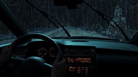 Late Night Drive Home Stress Relief With The Sound Of Rain And