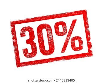 30 Percents Represents Numerical Value That Stock Vector (Royalty Free ...
