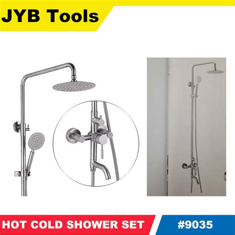 Jyb Hardware Stainless Hot And Cold Shower Set Lazada Ph