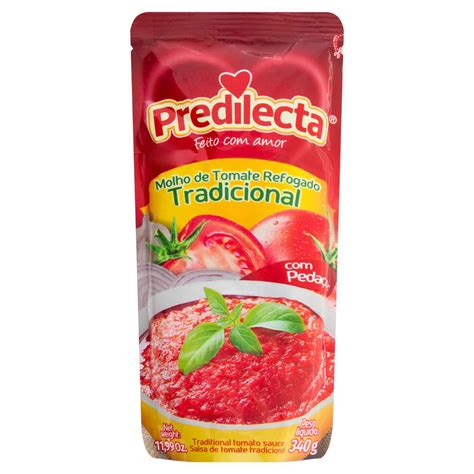 Molho de Tomate Predilecta Tradicional Sachê 340g Rede Super Líder de