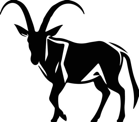 oryx black silhouette 38102050 Vector Art at Vecteezy