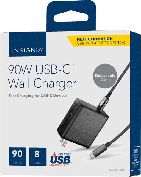 Best Buy Insignia W Usb C Wall Charger Black Ns Pac C