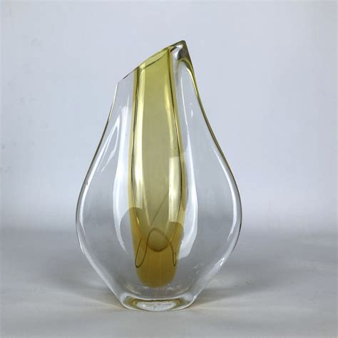 Vintage Italian Yellow Murano Glass Vase S