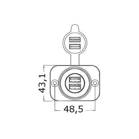 Prise Usb Double A Blanche Osculati