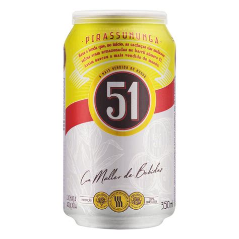 Cachaça Adoçada 51 Lata 350ml Trimais