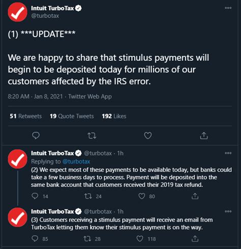 Turbotax Update Irs Is Sending Out Payments Today Rirs