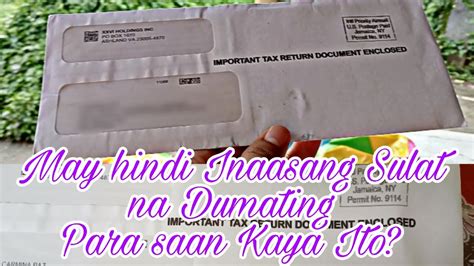 Important Tax Return Document Enclosed Anong Dapat Gawin Youtube