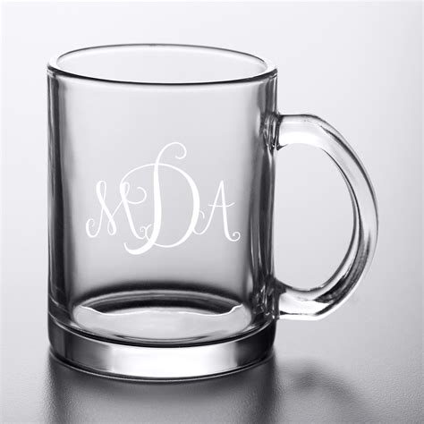 Engraved Glass Coffee Mug Personalized With Your Custom Etsy