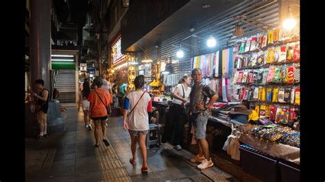 4K Night Walking Tour In Bangkok Cityscape And Street Shopping From