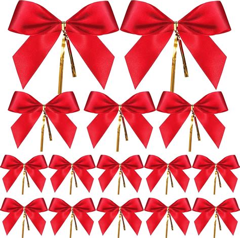 Sumind Red Bows Christmas Decorations Ribbon Bow For Christmas Tree Christmas