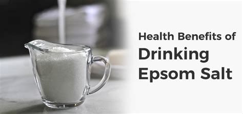 Drinking Epsom Salt Health Benefits And Side Effects Explained