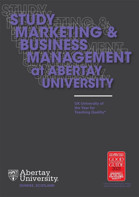 2021 22 Marketing And Business Management Course Booklet By Abertay