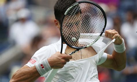 Novak Djokovic Frustratedly Ripped His Shirt Before Losing A Set In Us