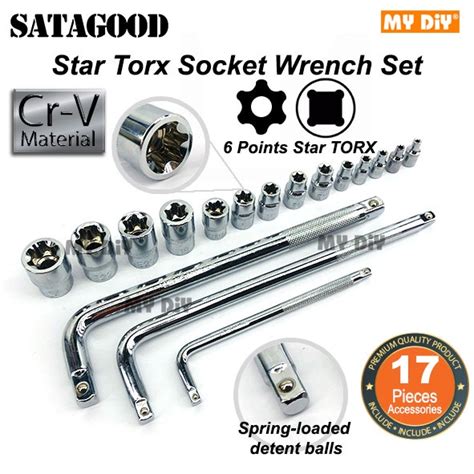 Mydiysdnbhd Sadagood Crv Pcs E Type Socket Wrench