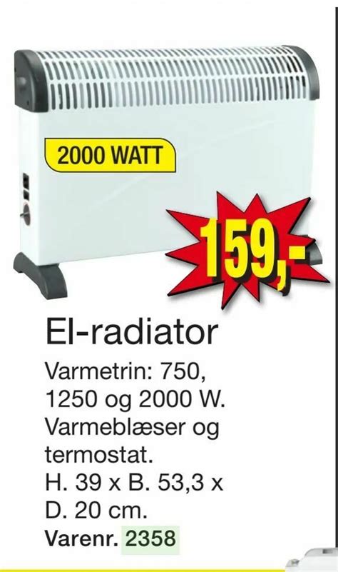 El Radiator Tilbud Hos Harald Nyborg