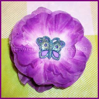 Mariposa P Rpura Luau Flor Lazo Para El Cabello Dollar Store Crafts