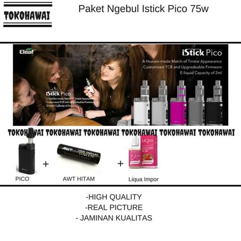 Jual Murah Paket Ngebul Eleaf Istick Pico Full Kit W Mod Rokok