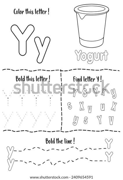 Abc Alphabet Tracing Practice Worksheet Educational Stock Vector ...